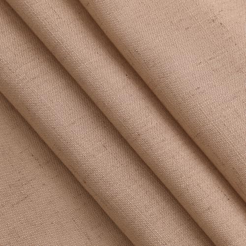 Image of Nanspring Peach Linen Curtains 96 Inches Long Set for Baby Girl Bedroom Back Tab Rod Pocket Semi Sheer Light Filtering Drape for Bedroom Home Decor Protect Privacy 52x96,2 Panels