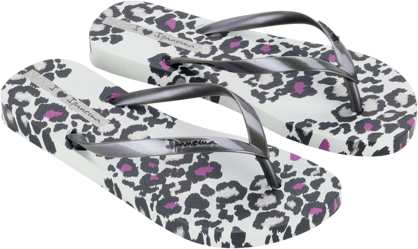 IpanemaAnimale Print Fem Womens Flip Flops - Comfortable Animal Print Flip Flops for Women, Women's Flip Flops w/Arch Support, Bright Colorful Summer Sandals for Women