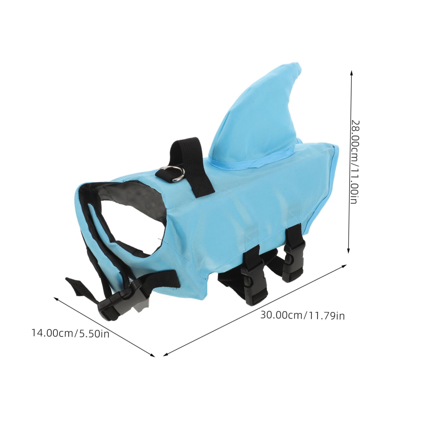 HANABASS Small Dogs Pet Swimming Vest Universal Fit Fin Design Comfortable Sturdy Safety Features for Bulldogs Blue-s