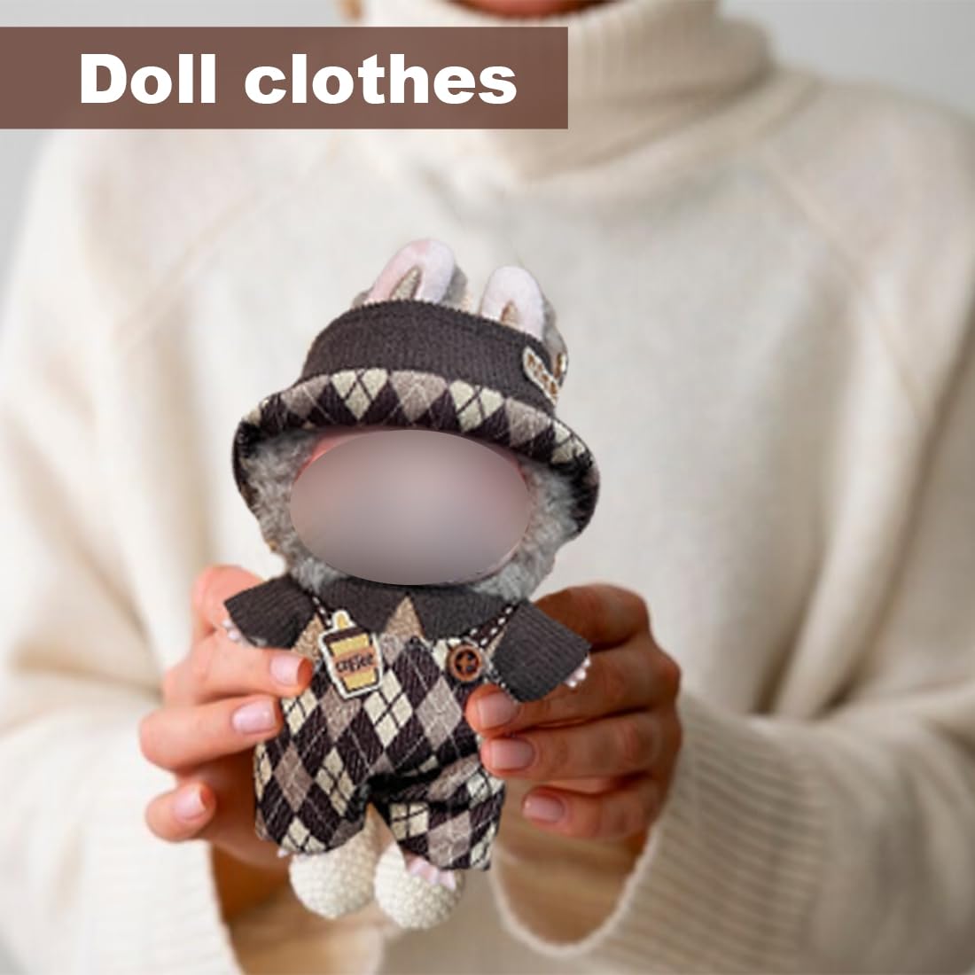 Labubu Puppenkleidung Für 17cm Puppen - Rosa Spitzenkleid Set