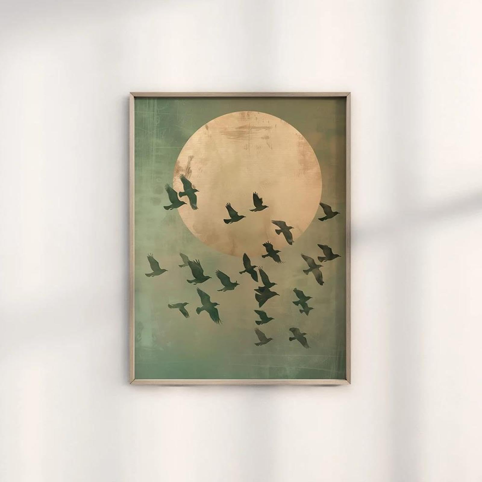 Baibexing Abstract Flying Birds Canvas Painting Posters Prints Wall Art Picture Home Decor A11 21X30Cm Unframed