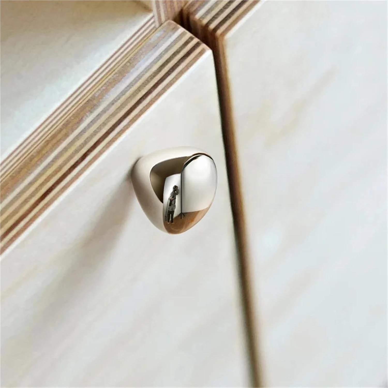 Silver Cabinet Handles Knobs Minimalist Solid Brass Furniture Handles Wardrobe Kitchen Cupboard Pulls 1Pcs(TNL3002.1-TS)