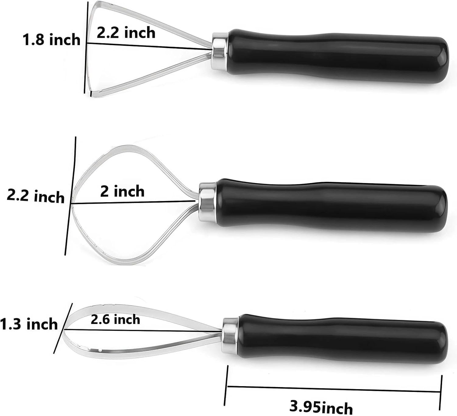 HilBeliFU 3Pcs Big Loop Tools Set, Wood Sculpture Scraper Knife with Sawtooth Steel Flat Wire, Portable Clay Sculpture Big Loop Tool for Sculpting, Trimming, Cutting, Smoothing