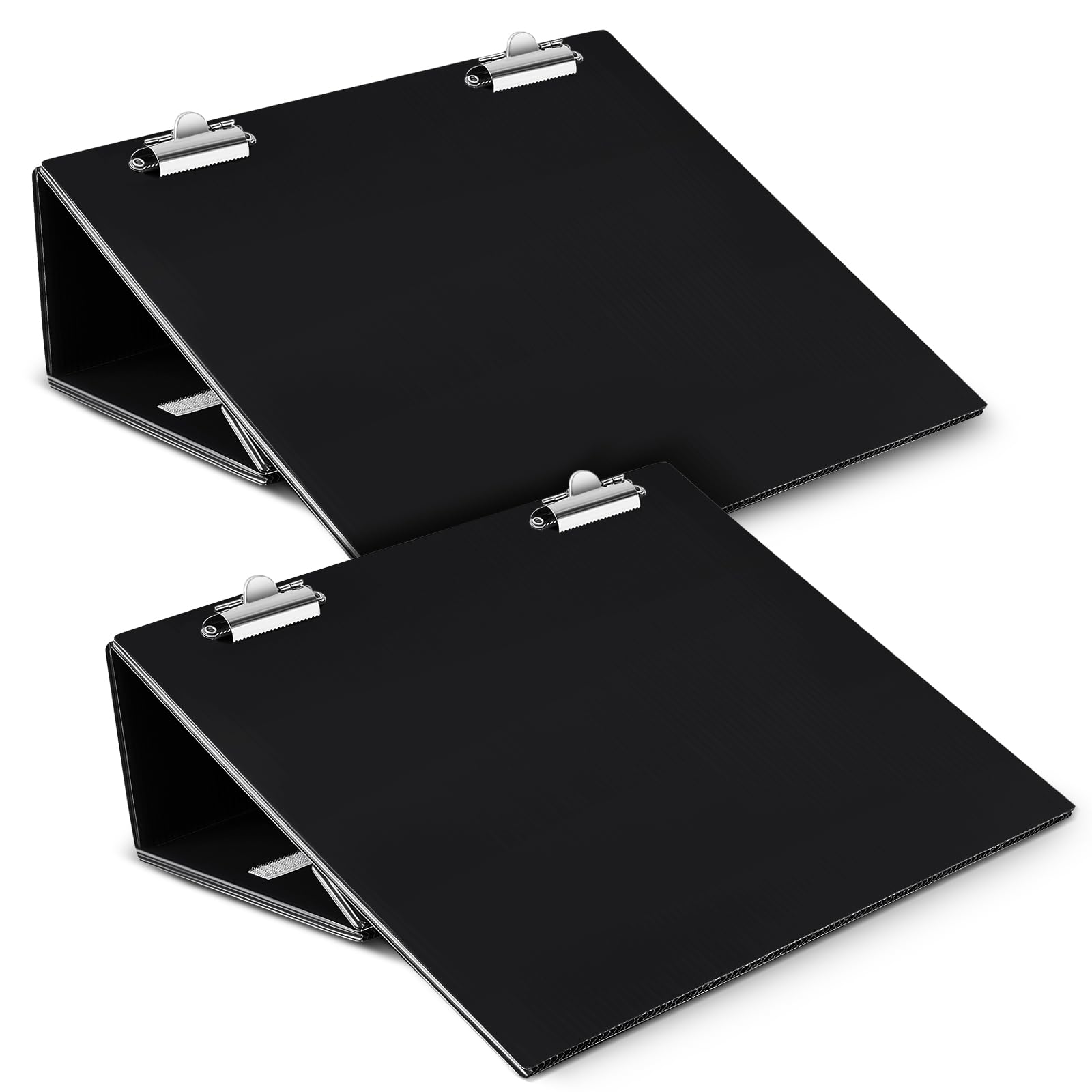 Skyygemm 14 x 12 Inch Folding Slant Board for Writing Kids Black Large Sloped Surface Clipboard to Improve Handwriting Legibility Posture Endurance for Office Classroom Tool(2 Pcs)