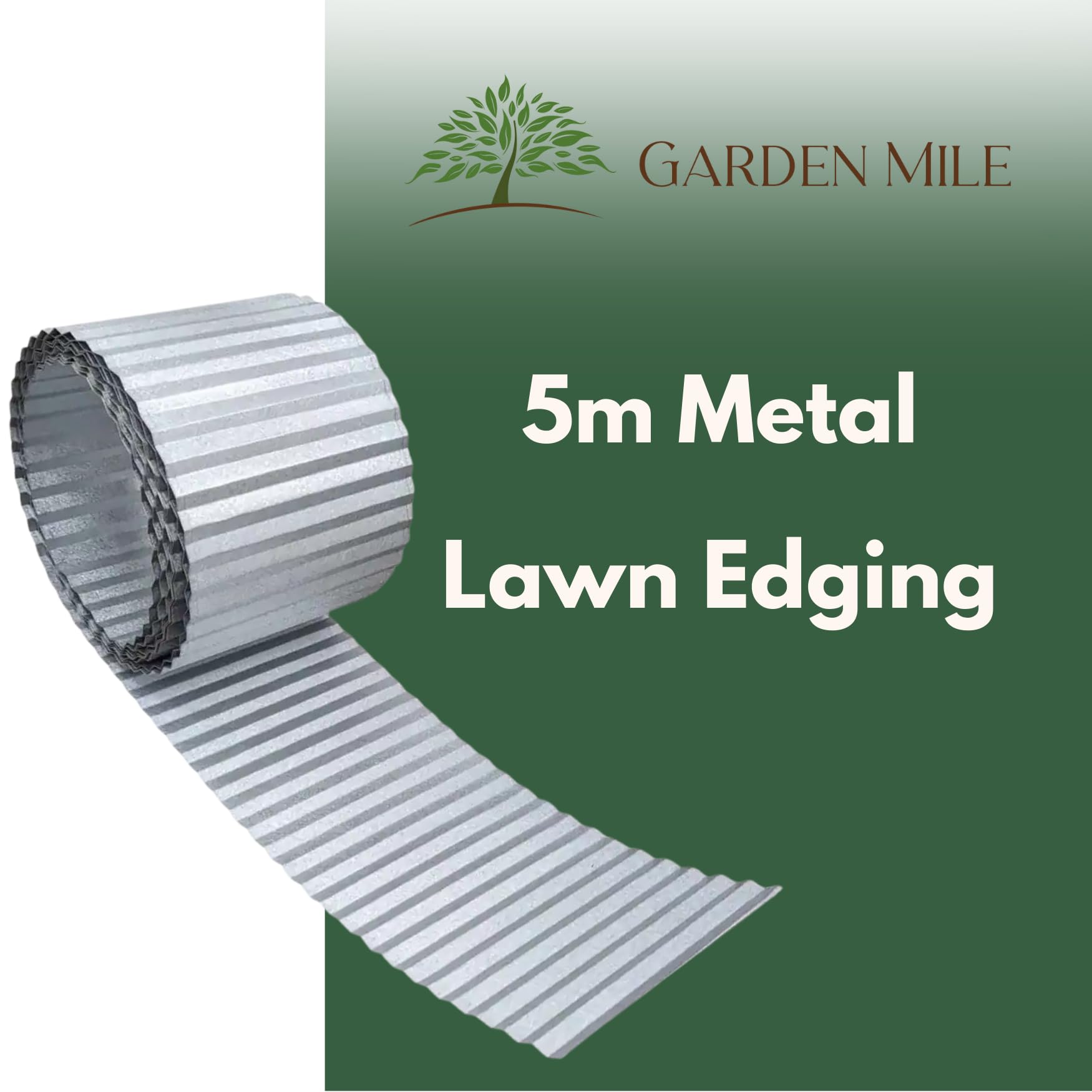 Garden Mile Metal Garden Border Edging 5m, Heavy Duty Galvanised Steel Lawn Edging 15cm - Image 4