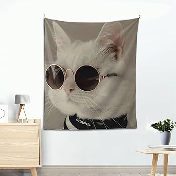 Amazon.co.jp: タペストリー 多機能壁掛け 猫 猫柄 めがね