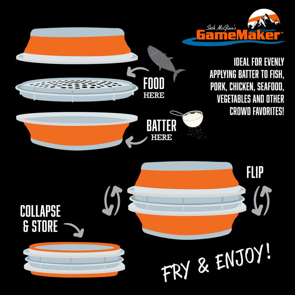 CanCooker Collapsible Batter Bowl Mess Free Breading Shaker Container