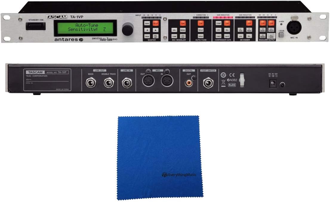 Tascam TA-1VP Antares Auto-Tune Vocal Processor with Microfiber