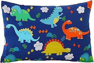 Kids Pillowcase Standard Size Pillowcase Boys Dinosaur - Cartoon Reversible Pillowcase for Children 20 X 30 Inch - Double Sided - 1 Piece Kids Bedding Pillowcase by UOMNY