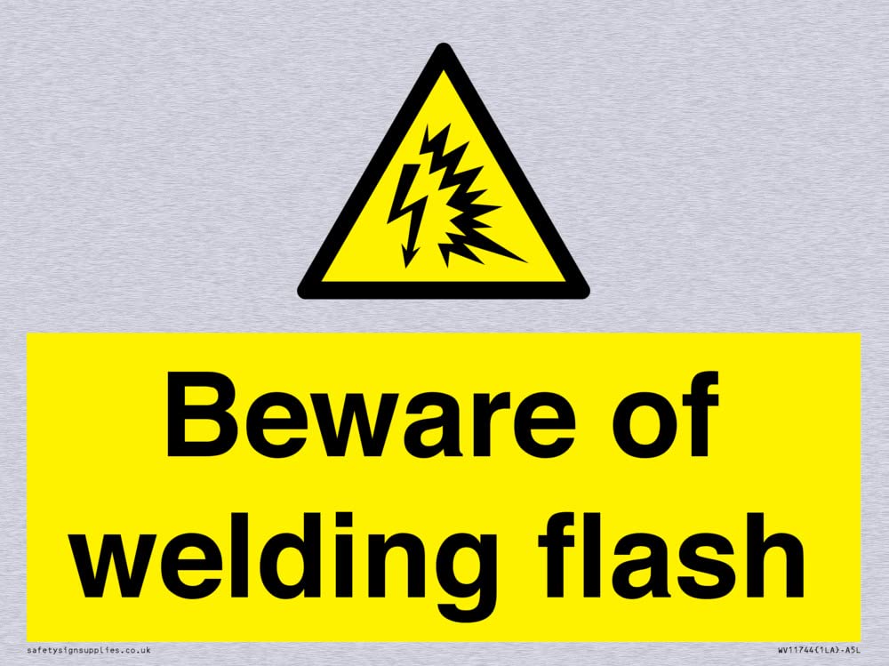Beware of welding flash Sign - 200x150mm - A5L