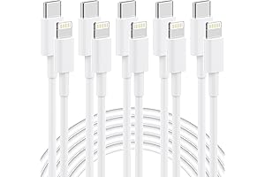 iPhone Charger Pack of 5: Power Up Your Devices with Premium MFi-Certified Cables