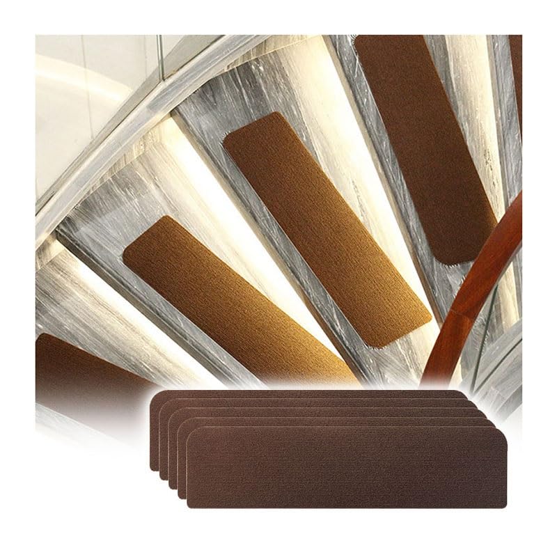 Tapis Marches D'escalier Antidérapant Dark Brown 30x7.5in Interieur Lot de 30