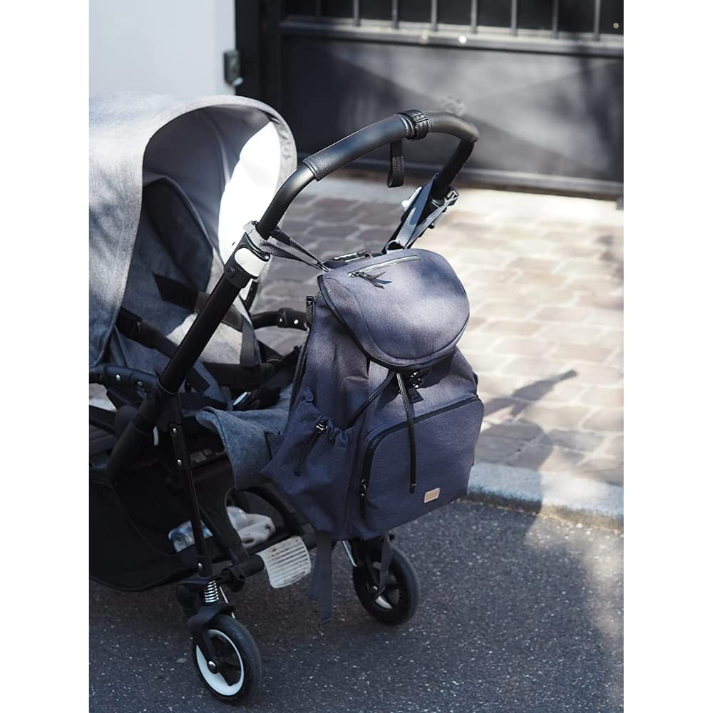 BÉABA, Bolso cambiador, Mochila cambiador, Gran capacidad 22 L, 13 bolsillos, Numerosos accesorios, Máxima comodidad, Impermeable, Bolsa Vancouver, Gris Oscuro