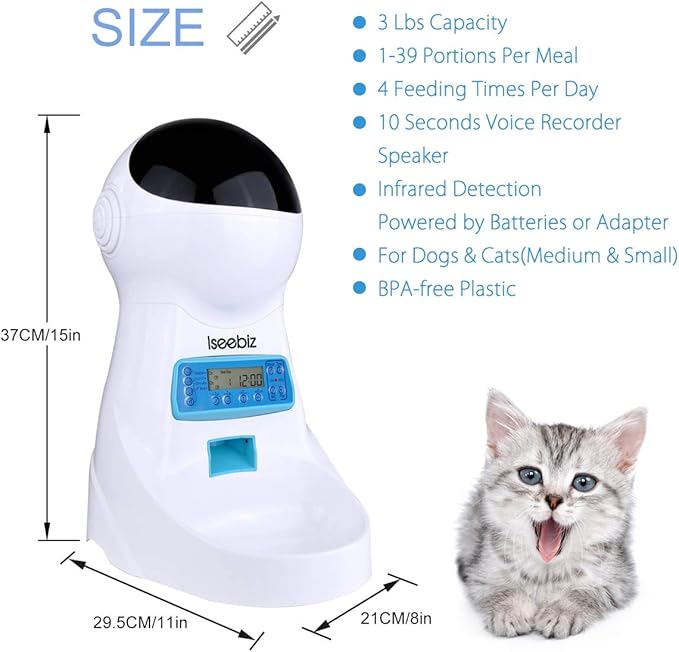 homdox automatic pet feeder