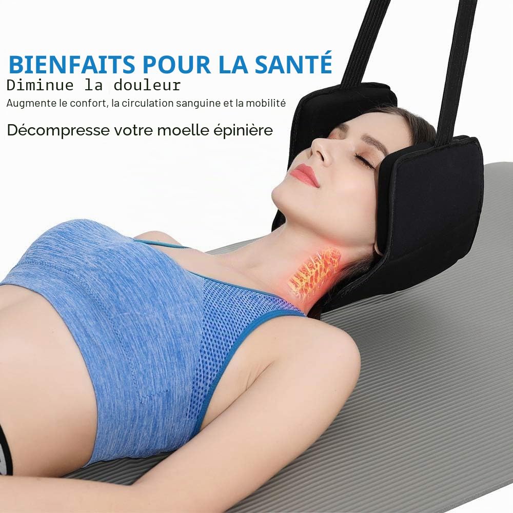 Hamac pour la tête du Cou, Appareil de Traction cervicale pour la Douleur, Appareil de Traction pour la tête du Cou, idéal pour la thérapie Physique et Le soulagement de la Douleur au Cou, avec masq