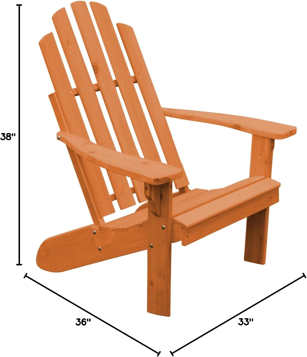 Furniture Barn USA Cedar Kennebunkport Adirondack Chair, Cedar Stain