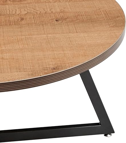 Miniatura 7 de npd furniture and more Courtdale - Mesa de centro redonda, color marrón