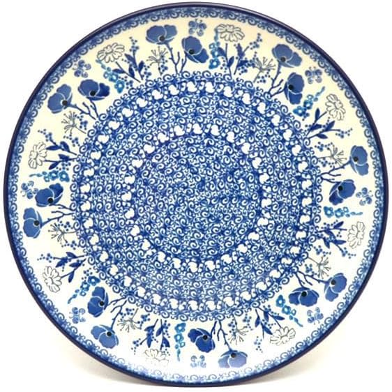 Polish Pottery Plate - 10" Dinner - Evening Poppies