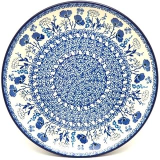 Polish Pottery Plate - 10" Dinner - Evening Poppies
