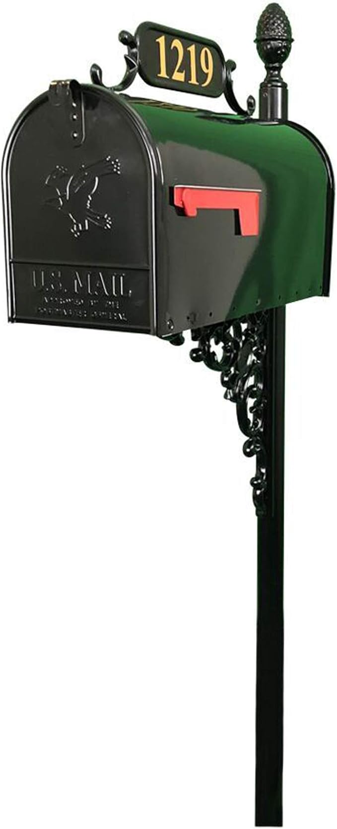 ADDRESSES OF DISTINCTION Oak Mailbox & Post Kit Black