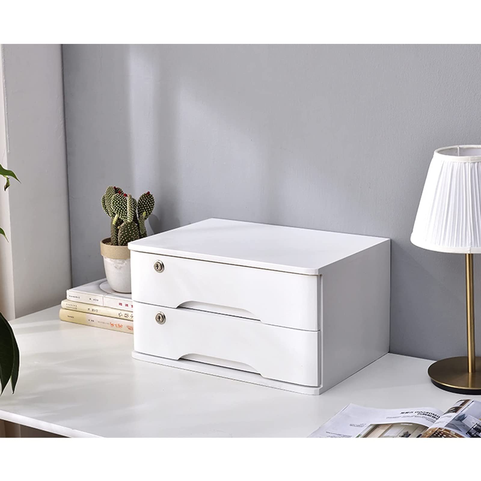 Lockable Solid Wood Filing Cabinet With 4 Drawers,Stylish Desk Storage For Office & Home,Perfect For Stationery And Makeup Nization,A-2 drawers