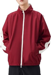 [Goryer] 夹克 男士 薄款 双面可用 双色 轻外套 运动服 休闲 时尚 风衣 夹克 宽松 上衣 日常穿着 春秋装