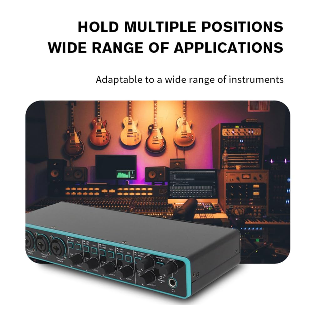 Interfaccia Audio Scheda Audio Interfaccia USB Professionale Studio di Registrazione con Preamplificatore Microfonico per Strumento Musicale