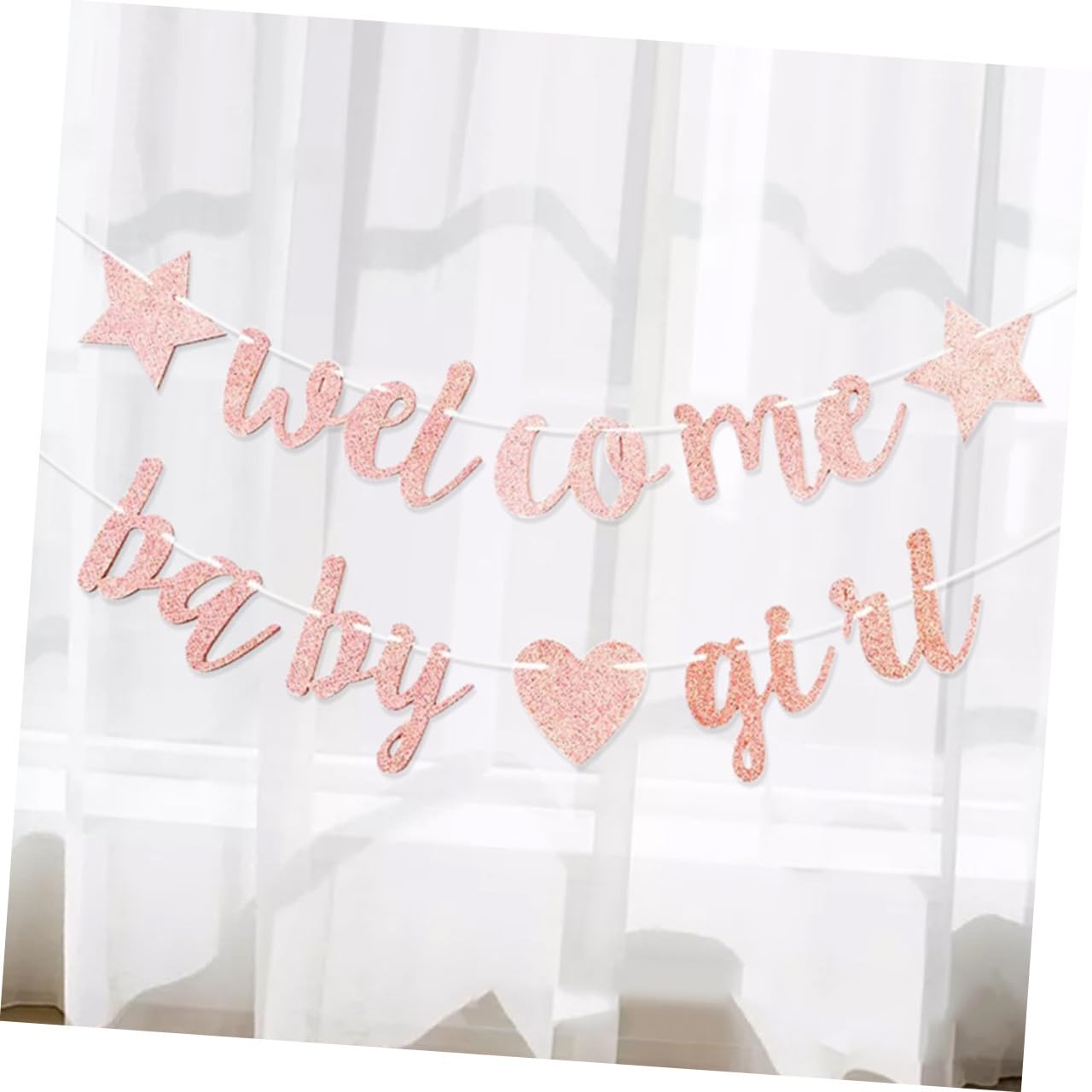 ORFOFE 5piezas Pancarta De Bienvenida Para Brillos Decoración Colgante Para Fiesta De Revelación De Género y Shower