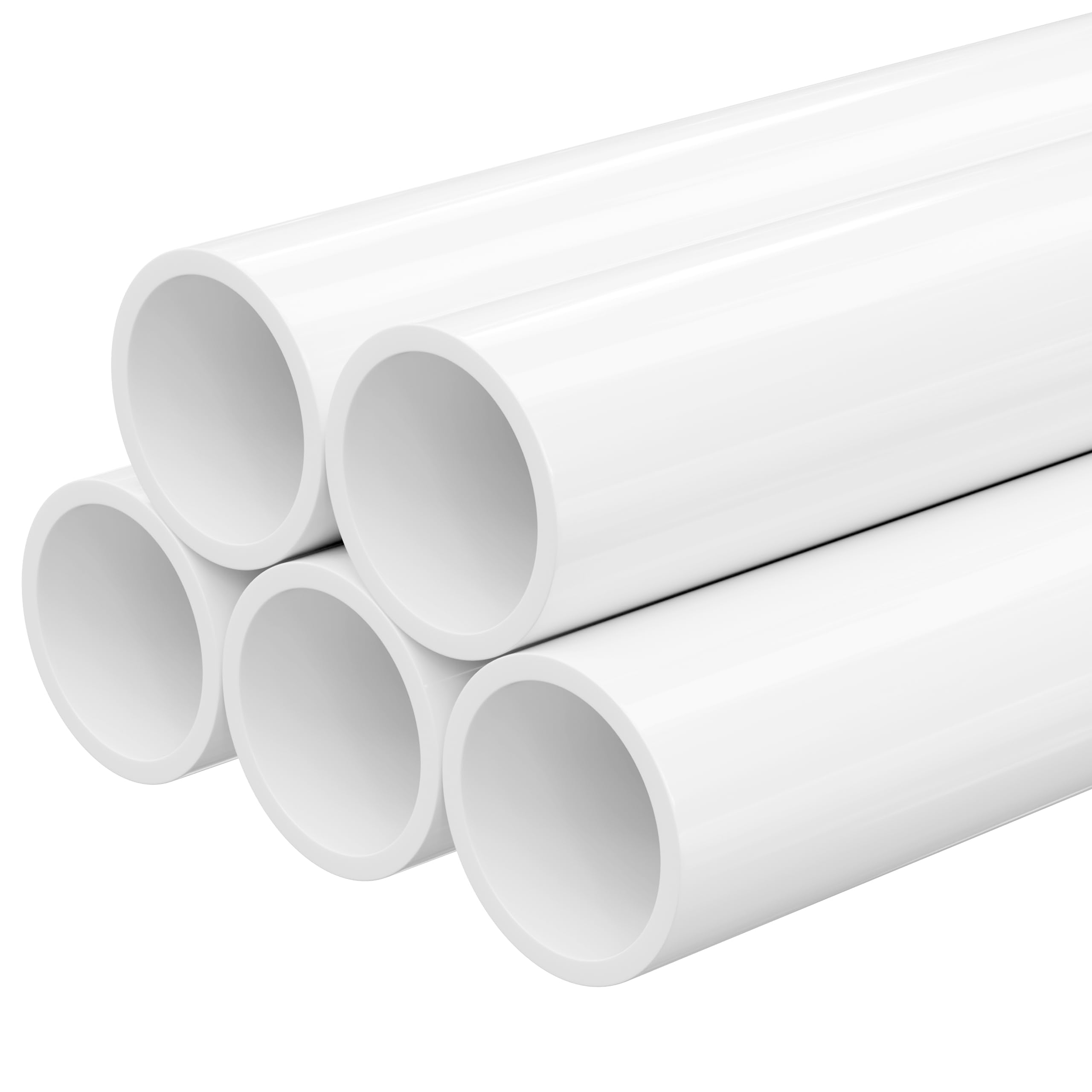 5 tubi in PVC da 3,8 cm, lungo 43 cm, 40 tubi in PVC per progetti fai da te, tubi in PVC di grado per mobili, per serre, giardino, fattoria, officina, scaffali, telaio per mobili, bianco