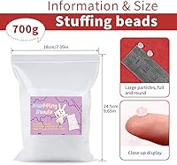 Vista 2 de FTEVEN Cuentas de relleno de 1.54 libras, cuentas de relleno de plástico de alta calidad, cuentas de relleno de polietileno, cuentas de relleno