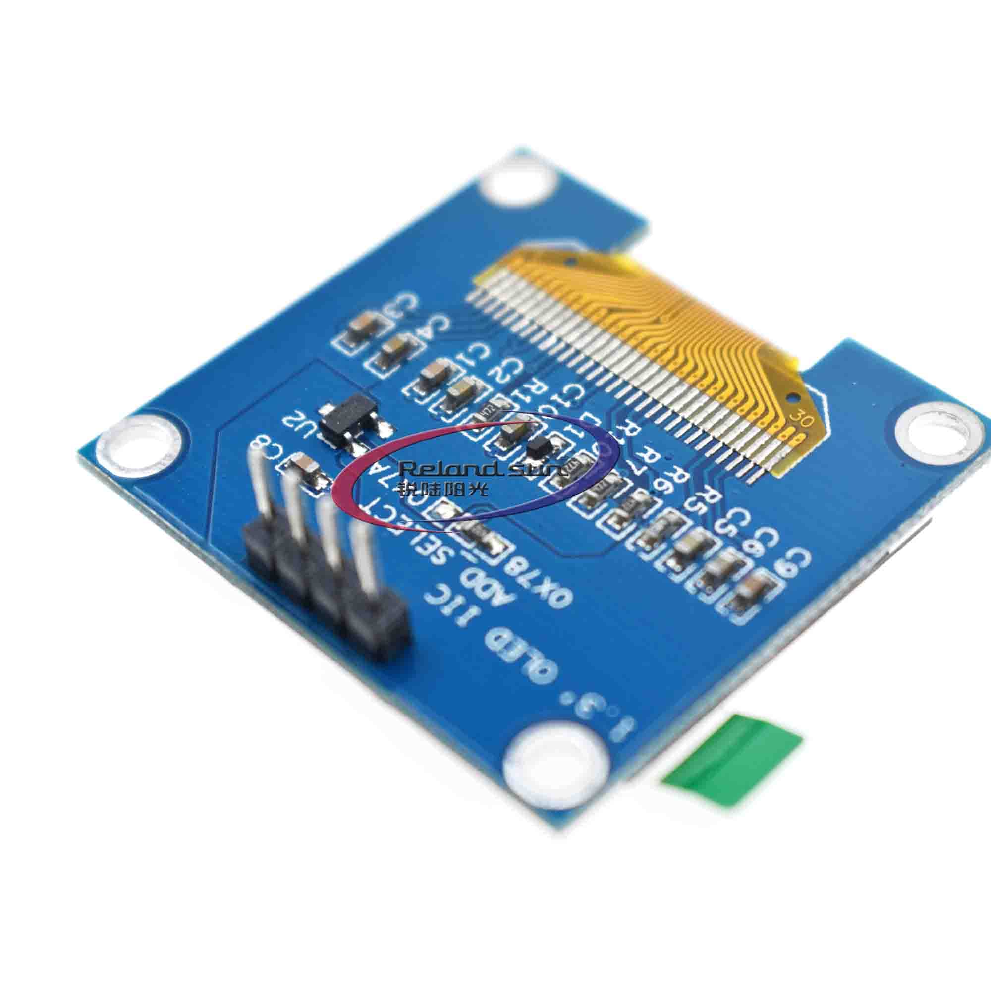 2PCS 1.3inch OLED LCD Module Display Screen 4pin IIC Interface (White)