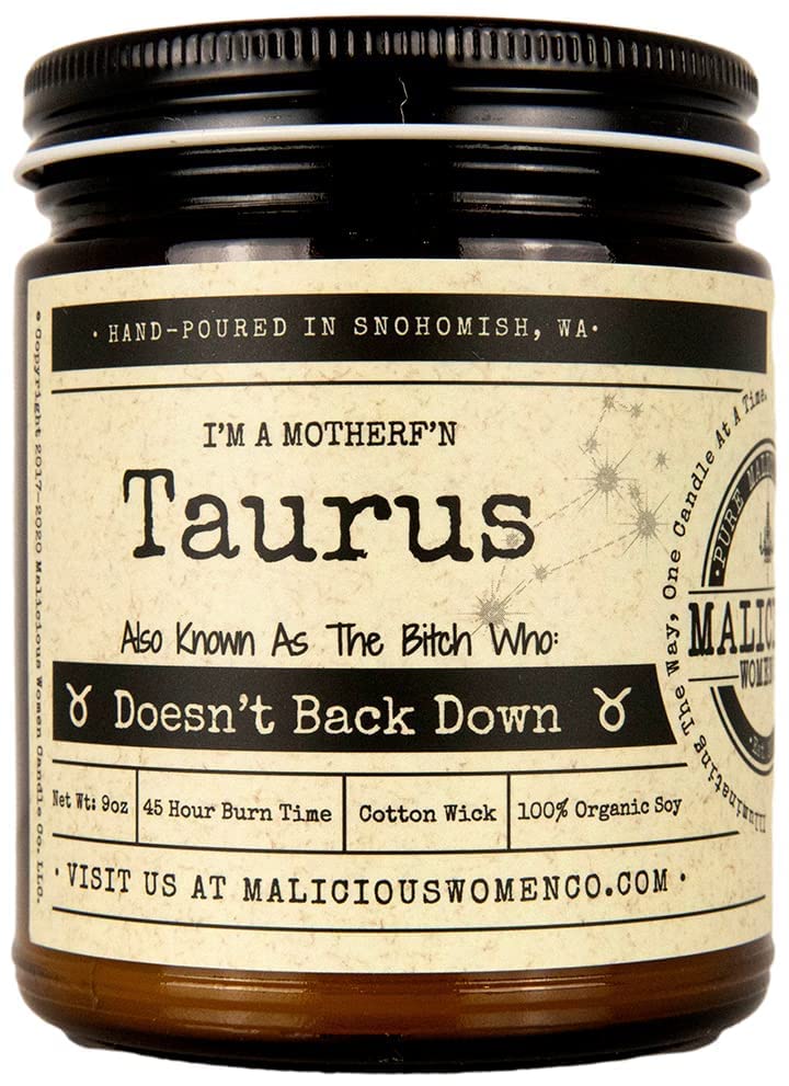 Taurus Humorous Scented Candle
