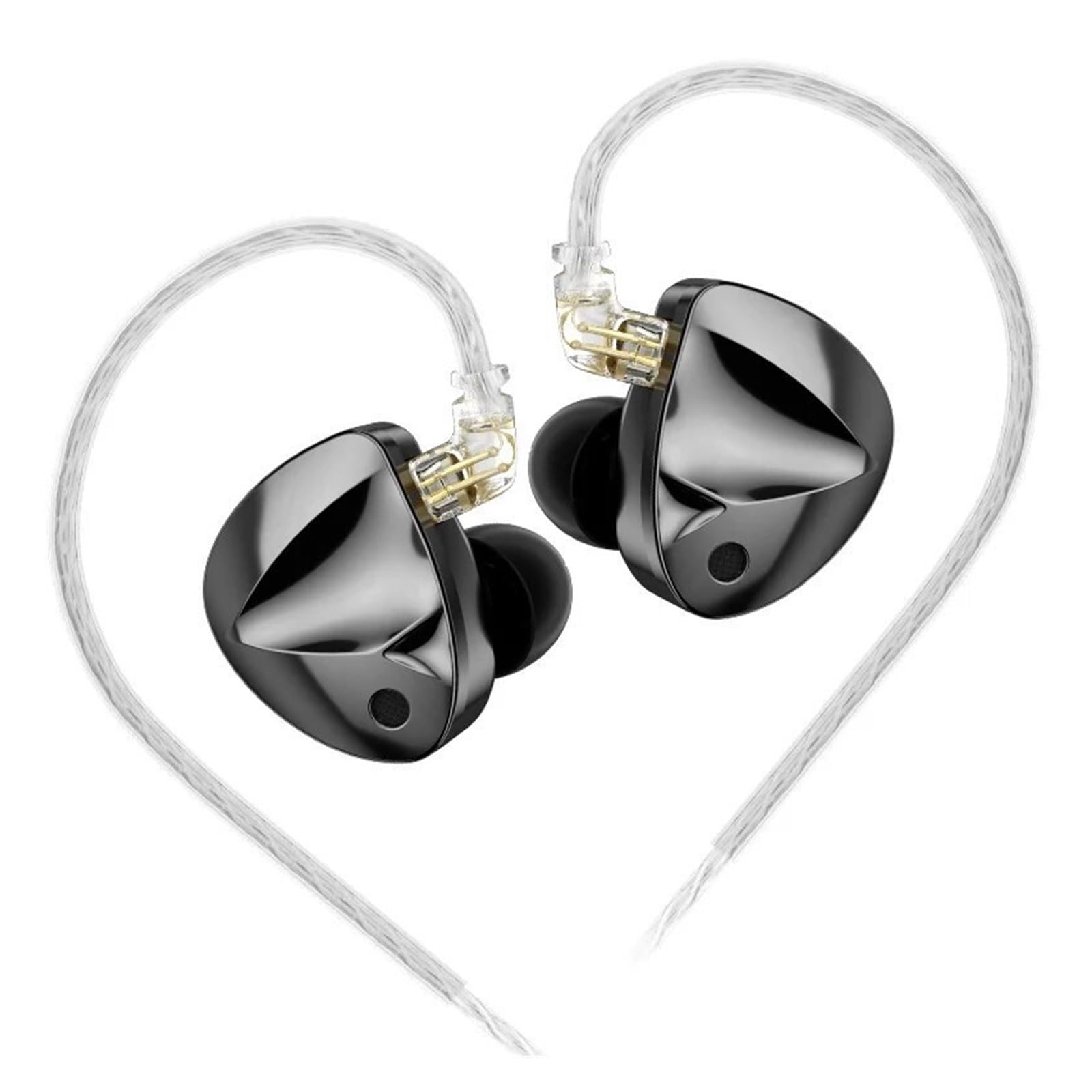 Auricolari HIFI Bassi Auricolari Monitor Interruttore di sintonizzazione a 4 livelli Cuffie Sport Stereo Cuffie con riduzione del rumore(Silver NOMIC)