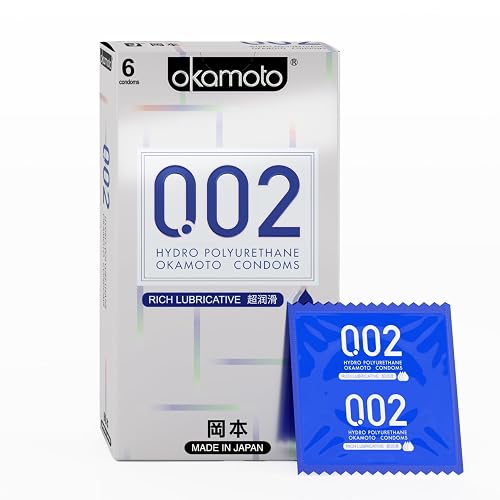 Okamoto 0.02 - Japan's Best | Thinnest Condom In India | 1st Time in India - Non Latex PU Condom | Super Thin | Super Strong | Imported from Japan | 0.02 mm Ultra Thin (Pack of 1, 6s)