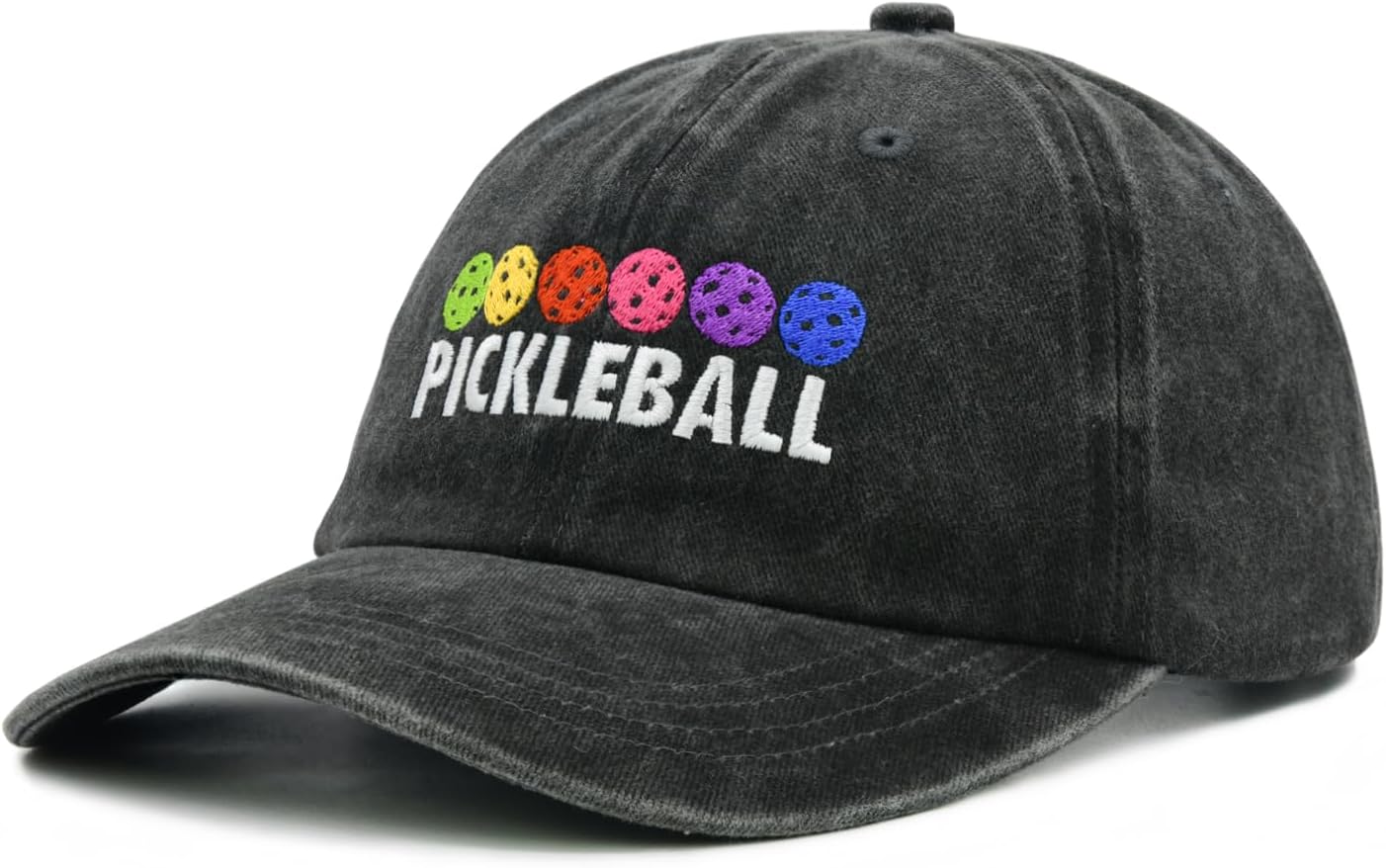 Pickleball Hat for Women Men, Gifts for Pickleball Lovers, Adjustable Embroidered Washed Baseball Cap - Image 4