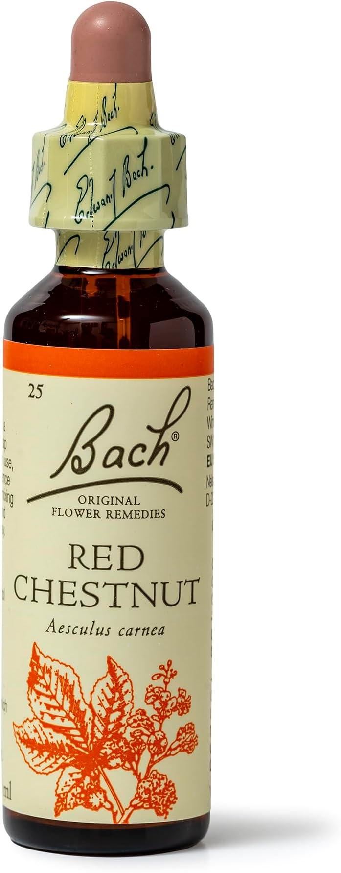 Original Flower Remedies Red Chestnut, Face Your Fears, Peace of Mind, Emotional Wellness, Natural Flower Essence, 20ml