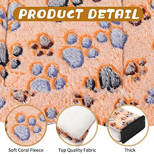 5 Pcs Guinea Pig Bed Mat Cute Cats Paw Print Blanket Bed For Small Animal Winter Soft Plush Bunny Dog Cat Bed Thickened Washable Reversible Fleece Crate Bed Mat Hamster Bedding(12.6 X 9.8 Inch) #TOP2