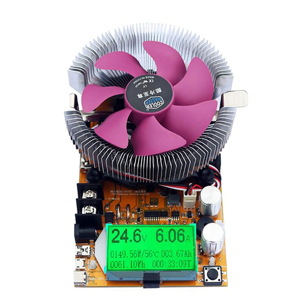 Jieotwice USB Adjustable Constant Current Electronic Load, USB Intelligent Discharge Resistance USB Tester 200V 20A 150W