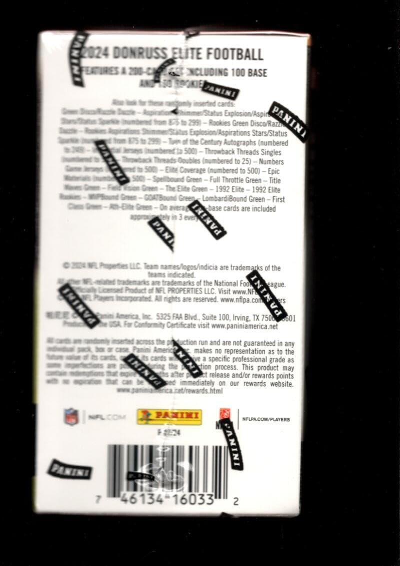 NEW 2024 DONRUSS ELITE FOOTBALL CARDS FACTORY SEALED BLASTER BOX 24 CARDS PLUS 2022 DONRUSS BROCK PURDY (RC) #374 RATED ROOKIE NMMT