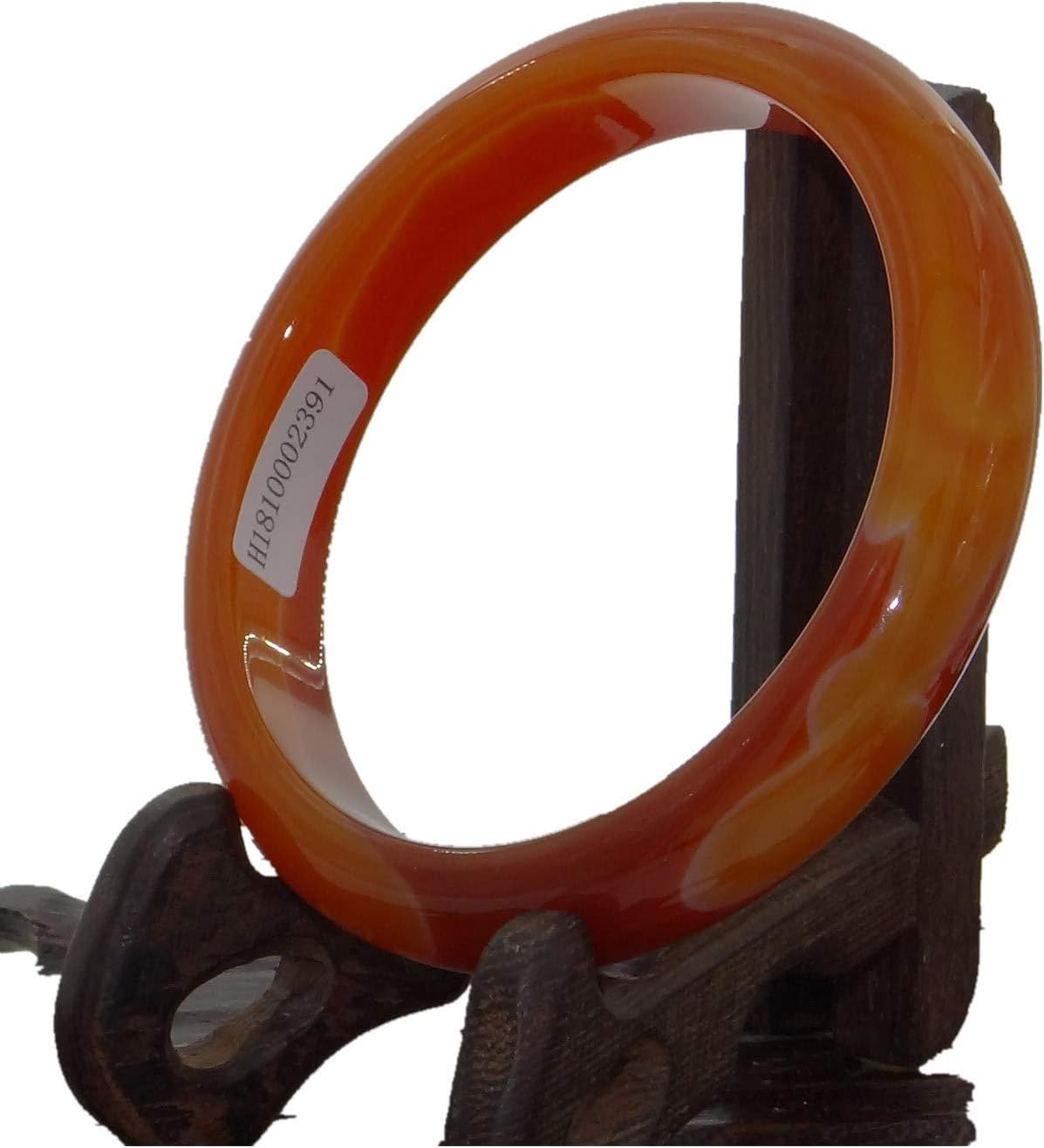 2.5" China Certified Nature Red Chalcedony Jade Women's Bangle Bracelets