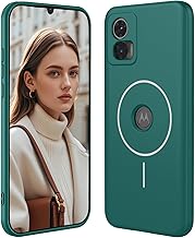 Liquid Silicone Case for Motorola Moto Edge 30 Neo with Soft Shell and Shockproof Cover, Slim Case, Compatible with MagSafe - Dark Green