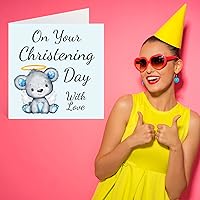 Vista 7 de Stuff4 Tarjetas de bautizo para niños y él, en tu día de bautizo, tarjeta de felicitación de bautizo, regalos de bautizo de primera comunión