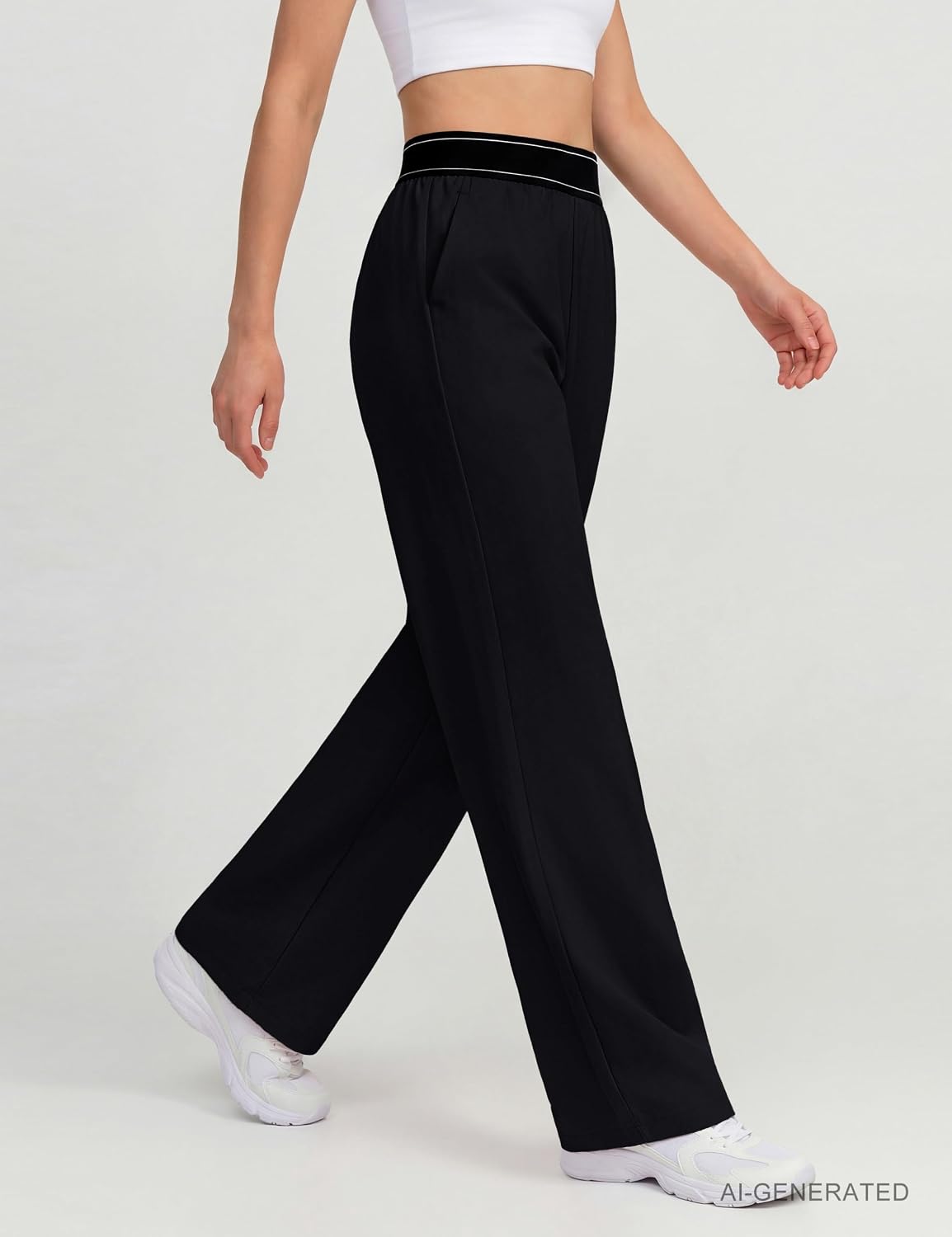 BMJL Womens Track Pants Loose Straight Leg Workout Pants Elastic Waist Lightweight Trousers Summer 2026