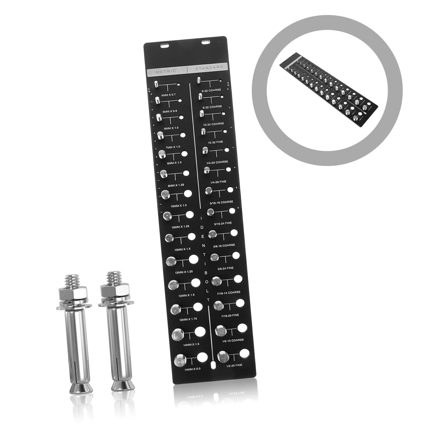 Stainless Steel Nut Bolt Thread Checker Metric Standard Easy to Use Thread Gauge Tool