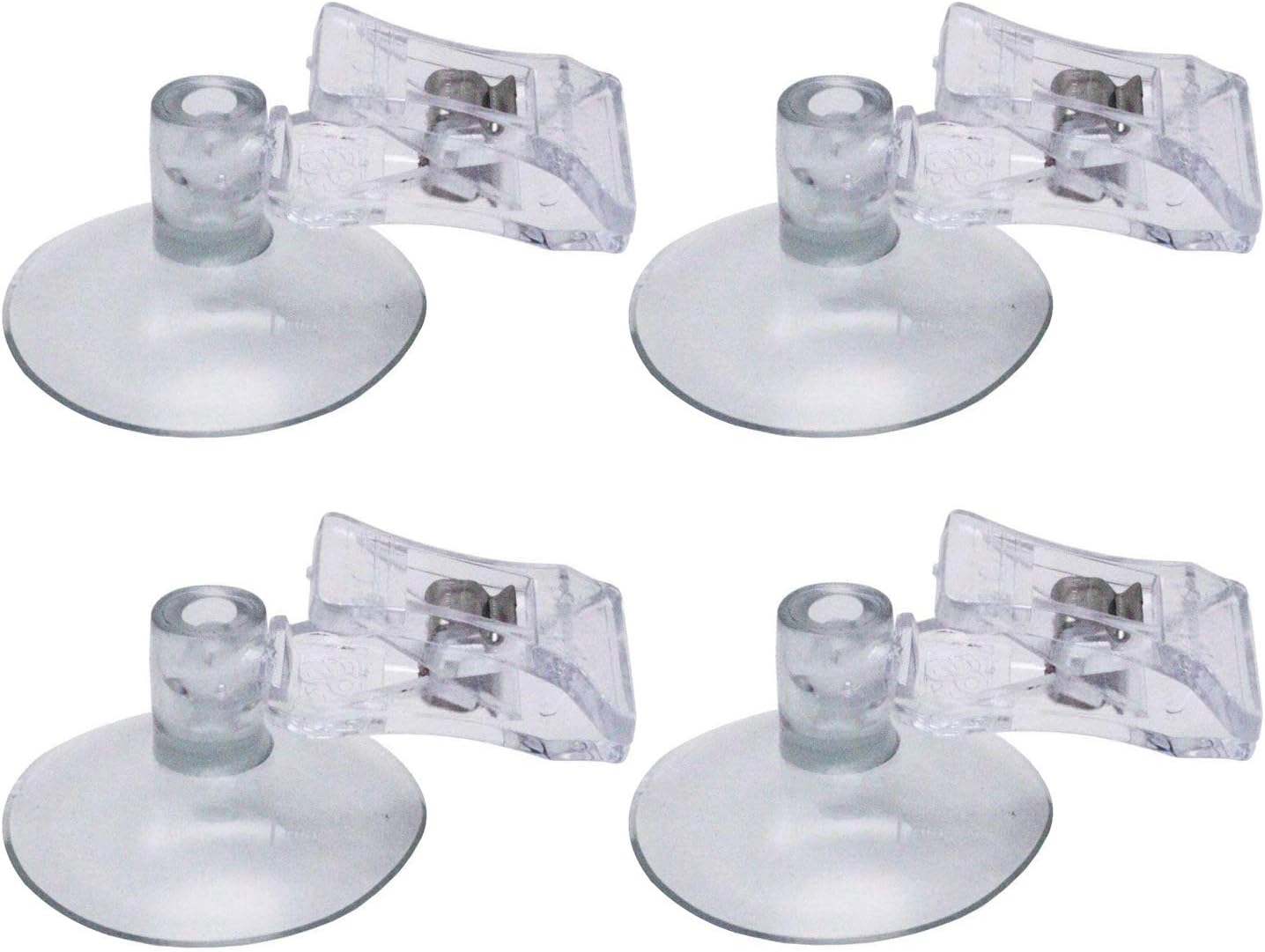 Fishes Veggie Seaweed Suction Cup Clip Feed Holder Feeding Tool for Fish Tank Aquarium Accessories(4 Pack) (Transparent)