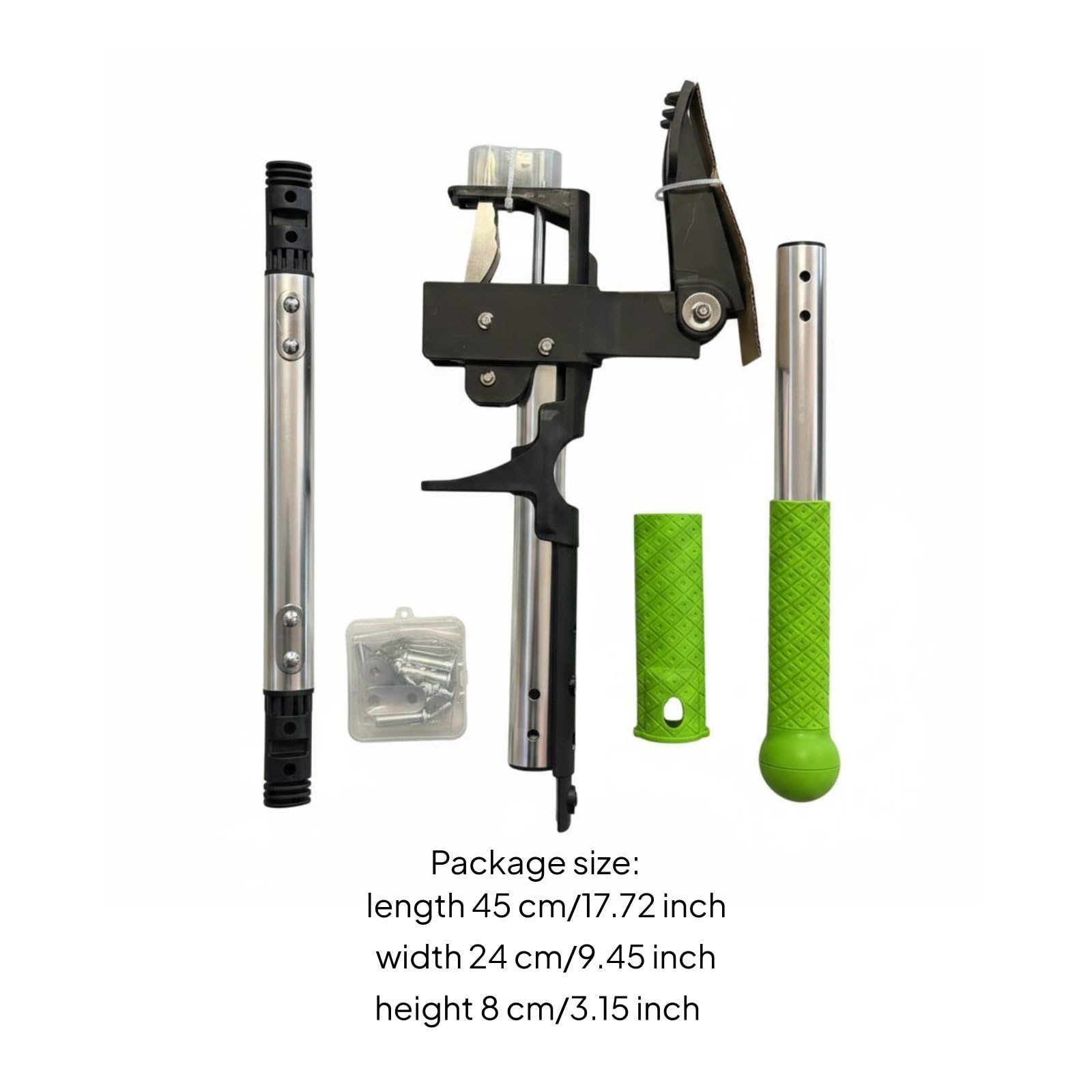 Baoblaze Estirpatore di Erbacce Manuale Sarchiatore Diserbante Estirpatore Weeder in Alluminio con Asta Lunga per Postura Eretta E Sforzo Testa in Metallo E, 3-Section