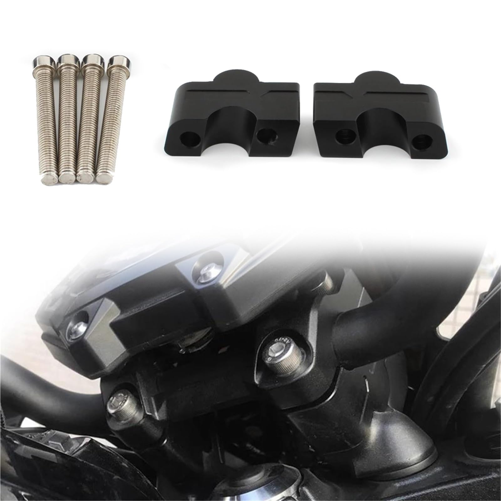 Guidon rehausseur pince CNC Kawasaki ER6N ER6F Z650 2012-2017