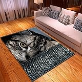 Chickw1 Intérieur Tapis de Salon, 3D Chat Chaton Imprimé Grand Soft Antidérapant Tapis de Sol pour Canapé Couloir Chambre, Décoration de Maison Moderne (Chat Gris,60x180cm)