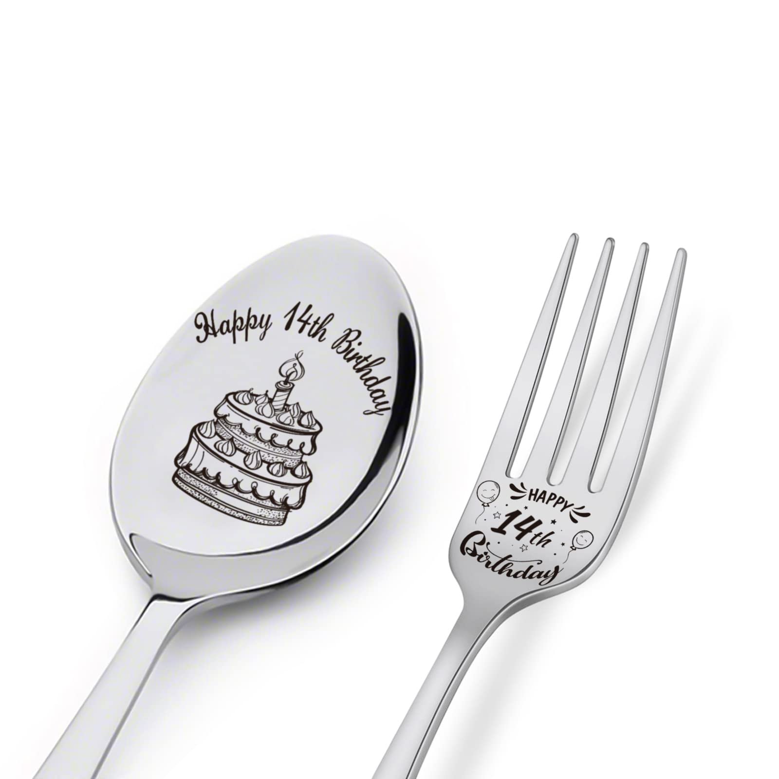 Happy 21st Birthday Spoon&Fork Gifts Engraved Spoon&Fork Personalized Birthday Gifts for Son Daughter Sister Brother Friends — Amazon image 6