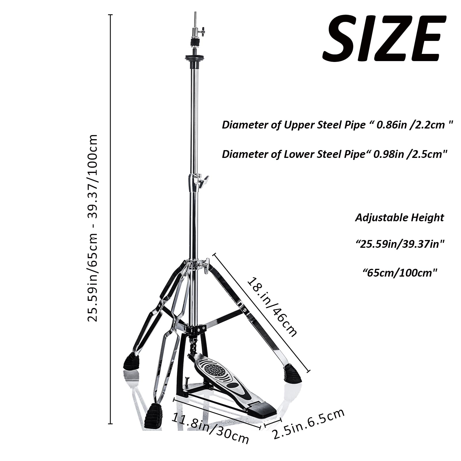 Supporto per charleston, supporto per Hi-Hat, Hi hat stand (V-CC-VZ10)